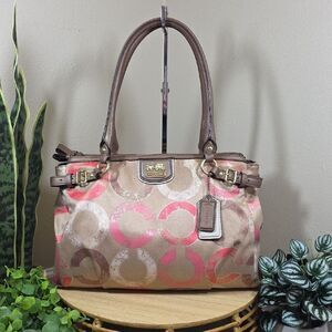 Coach Madison Metallic Op Art Carryall